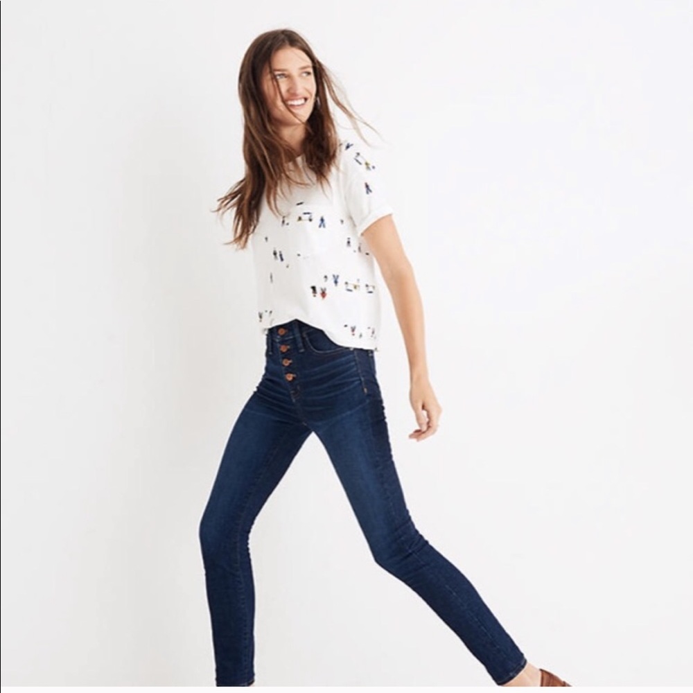 Madewell 10” high rise button fly skinny jean